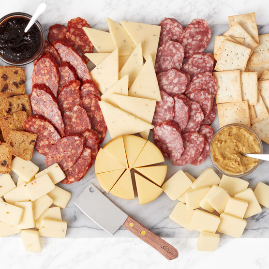 Gourmet Salami & Cheese Gift Basket Charcuterie Spread