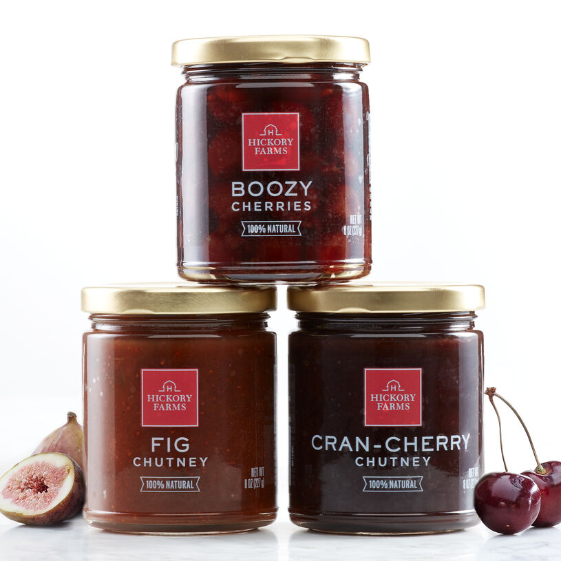 Fig Chutney, Boozy Cherries, and Cran-Cherry Chutney are all made with all-natural ingredients and make a great gift for the foodie in your life!