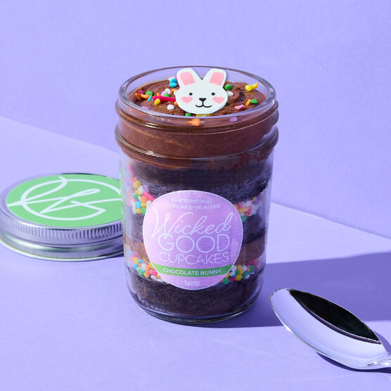 Chocolate Bunny Cupcake Jar