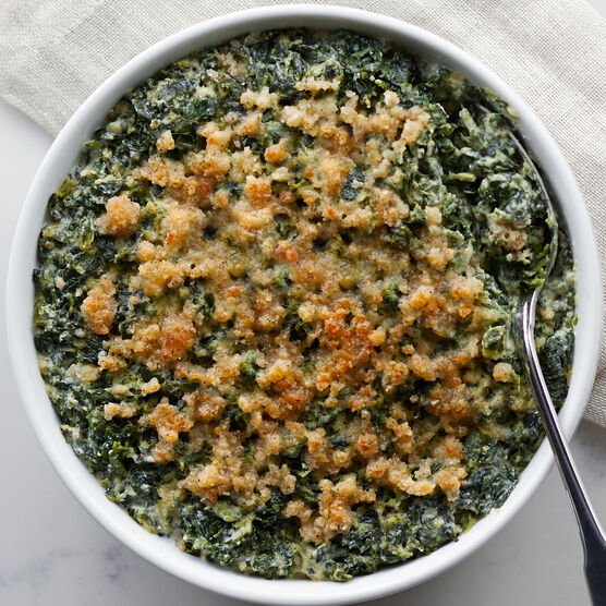 Our Gourmet Dinner includes Parmesan Creamed Spinach