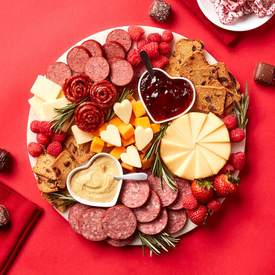Valentine's Day Charcuterie & Chocolate Gift Box Charcuterie Spread