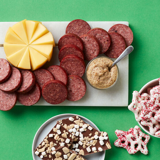 Happy Holiday Flavors Gift Box Charcuterie Spread