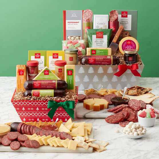 Holiday Charcuterie Gift Basket & Holiday Signature Flavors Basket