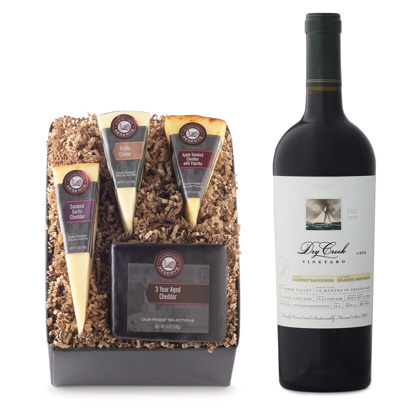 Artisan Cheese & Wine Gift Box with Dry Creek Cabernet Sauvignon
