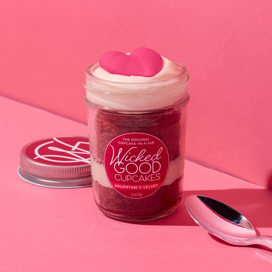 Valentine's Velvet Cupcake Jar