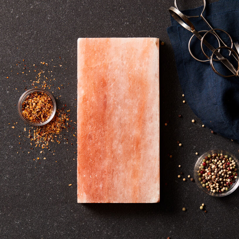 This block is made from real premium Himalayan salt and is perfect for adding depth of flavor to grilled or seared meats.