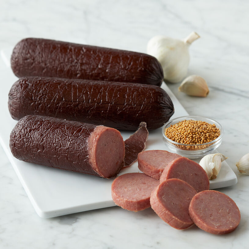 Made with premium turkey and expertly curated spices, this smoky and semi-dry sausage is a great addition to any meat and cheese board.