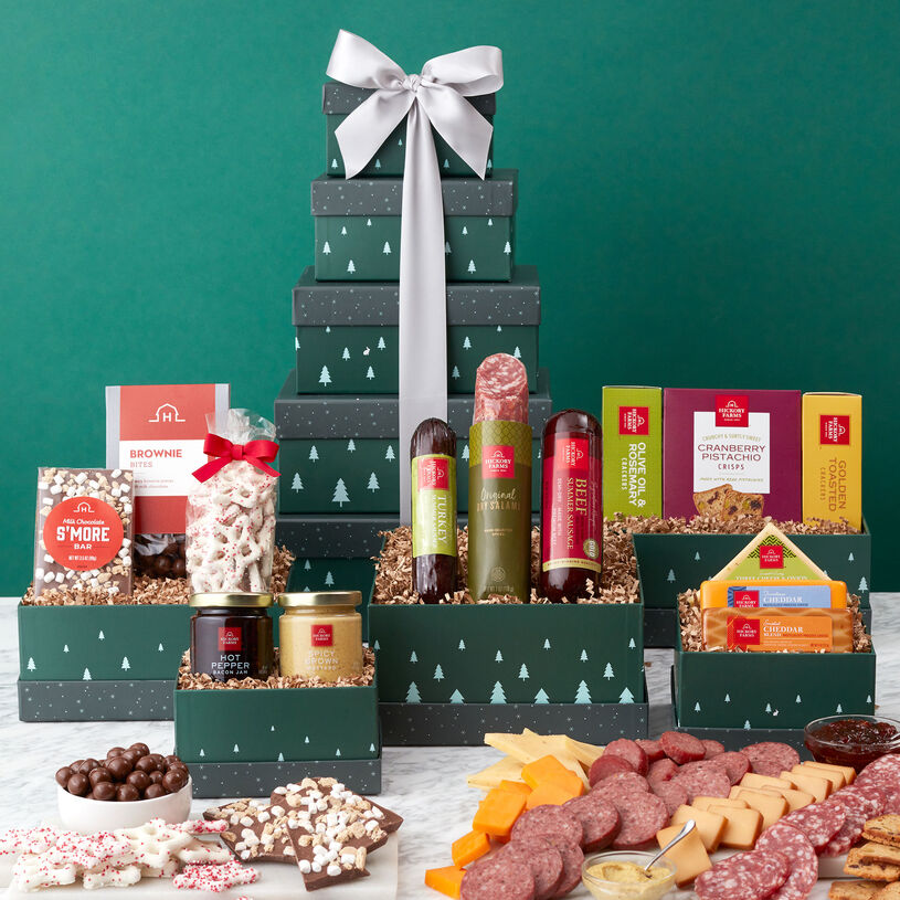 Grand Winter Wishes Gift Tower Hickory Farms