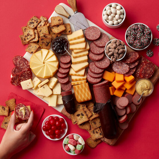 Ultimate Charcuterie Experience Gift Basket spread