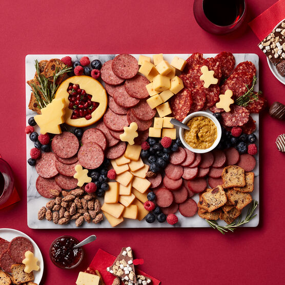  Season's Eatings Charcuterie & Chocolate Gift Box with Wine Spread