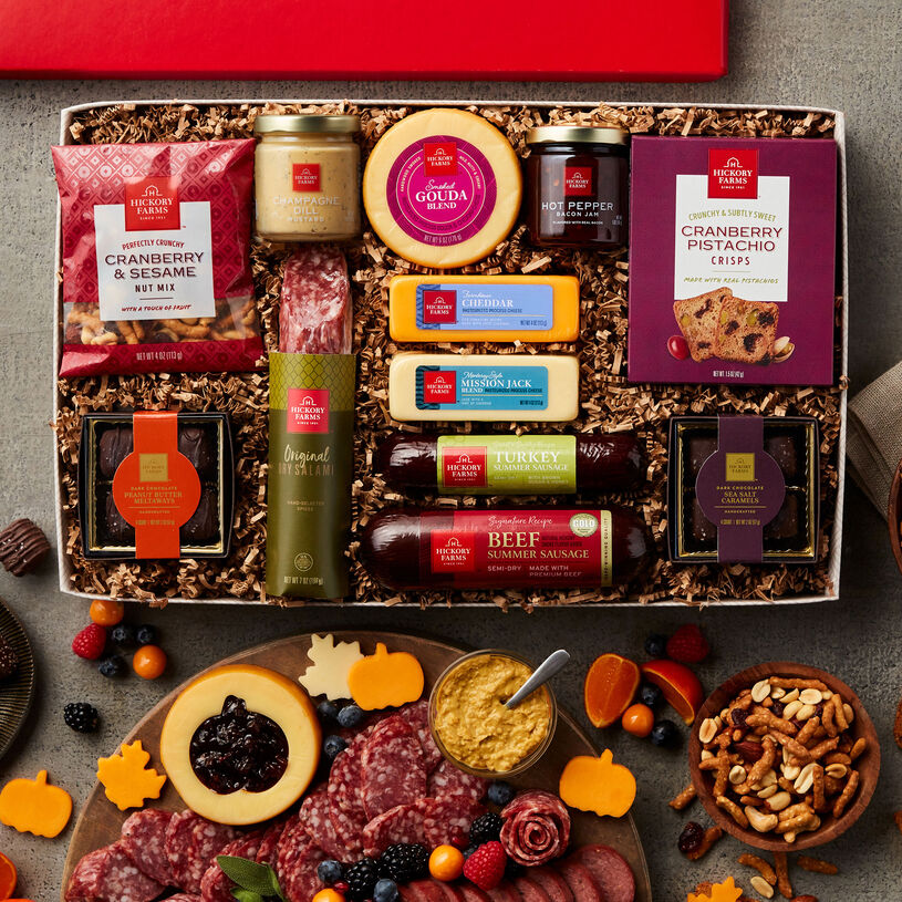 Premium Charcuterie & Chocolate Gift Box - Lid View