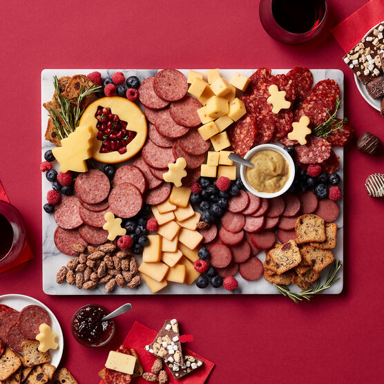  Season's Eatings Charcuterie & Chocolate Gift Box with Wine Spread