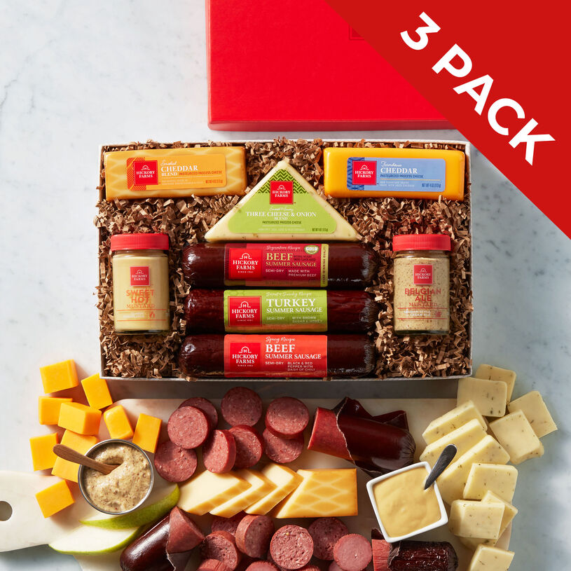 This item is a three-pack of our Hearty Bites Gift Box 