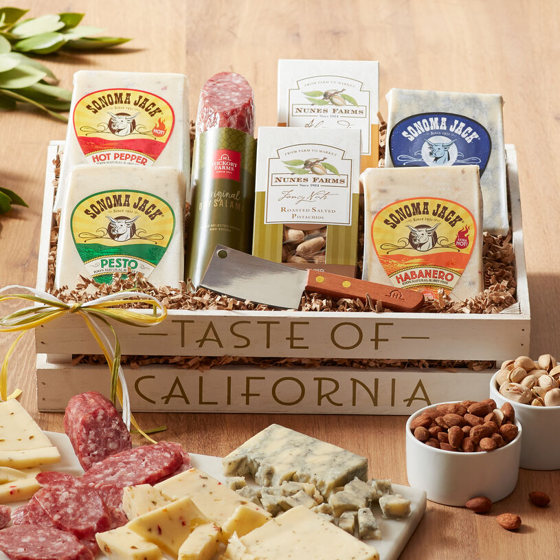 Give a gift that lets them create a tasty California-inspired charcuterie board with fresh cheeses from Sonoma Creamery.