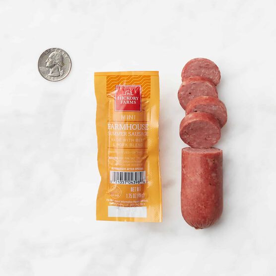 Farmhouse Mini Summer Sausage - 100 Case Pack - sliced