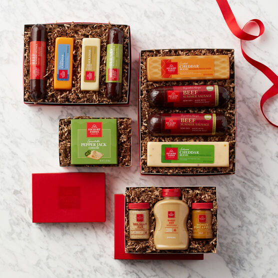 Gourmet Meat & Cheese Gift Tower Box Contents