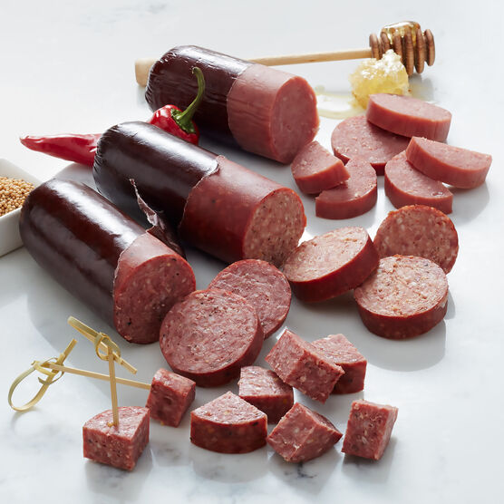 Hickory Farms Farmhouse Summer Sausage 3-Pack, 10 ounces each | Great for  Snacking, Entertaining, Charcuterie, Ready to Eat, High Protein, Low Carb