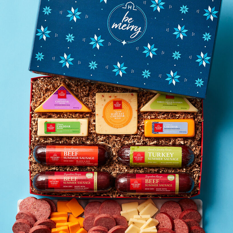 Be Merry Cheese & Sausage Lover's Gift Box