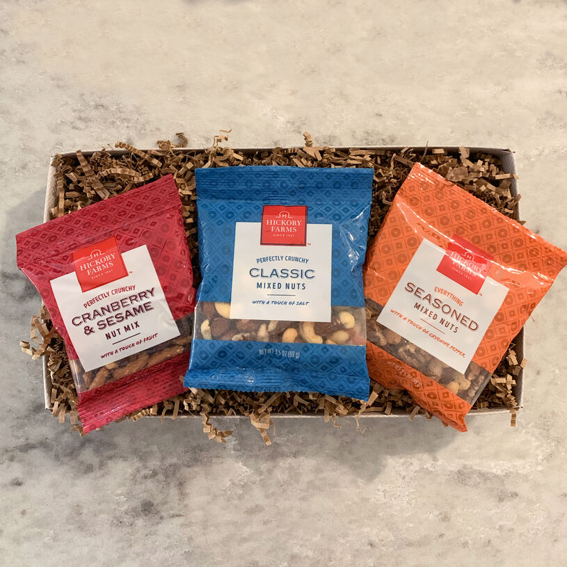 Mixed nuts is a classic snack, and this delicious collection features our favorite flavors
