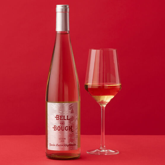 Bell & Bough California Riesling With Red Background