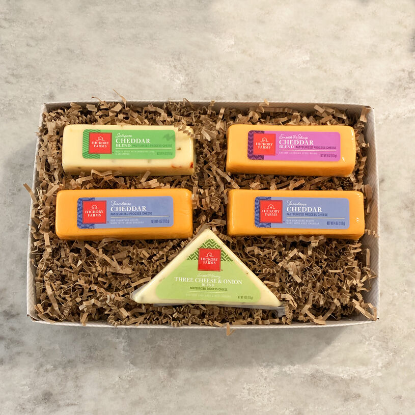 This cheese gift box is filled with four of our most loved flavors! 