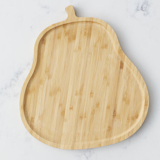 Pear shaped board with dried fruit