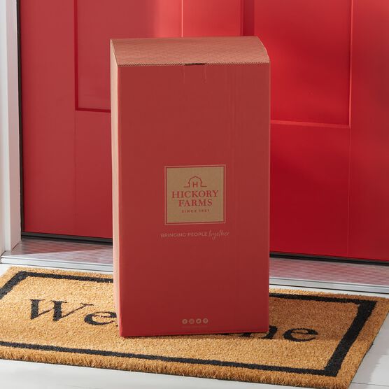 Red Hickory Farms gift tower mailer