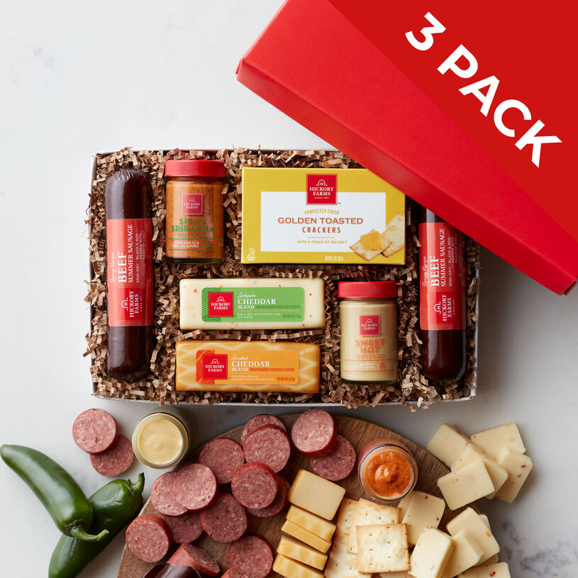 This item is a three-pack of our Hot & Spicy Gift Box 