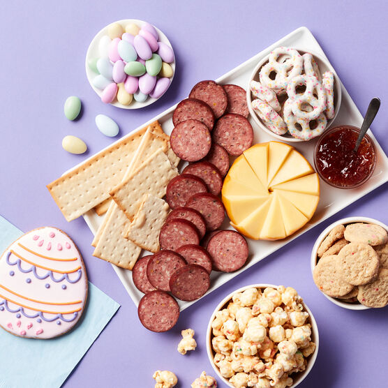Easter Gourmet Gift Basket Charcuterie Spread