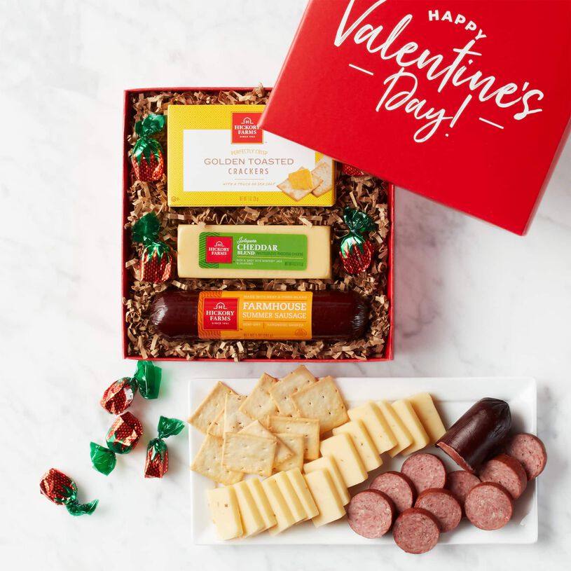Valentine’s Day Spicy Bites Snack Sampler Box and Contents