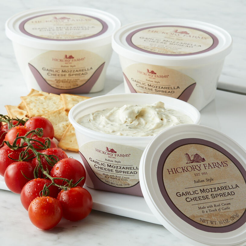 Experience the aromas and flavors of real garlic combined with the mildness of mozzarella in this light and creamy spread.