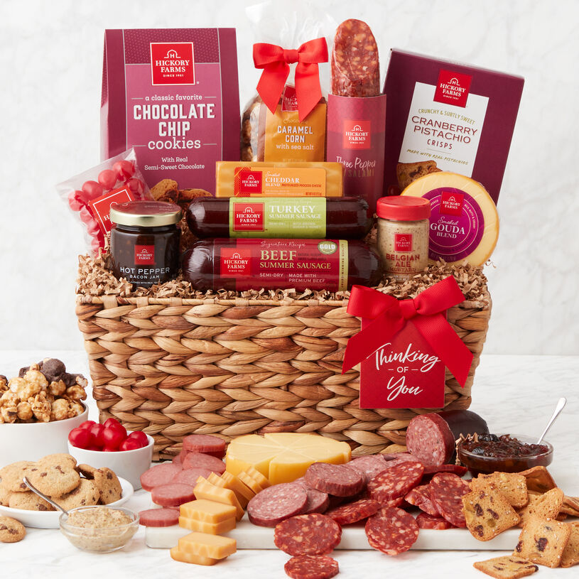 Thinking of You Deluxe Sweets and Snacks Gift Basket