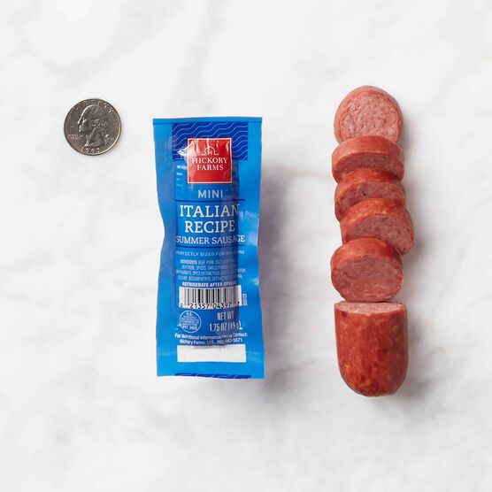 Italian Recipe Mini Summer Sausage - 100 Case Pack - sliced