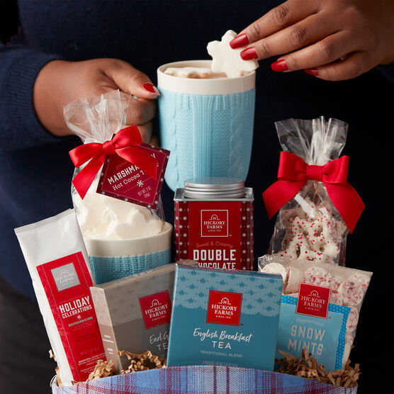 Warm & Cozy Holiday Gift Basket Holiday Hot Chocolate 