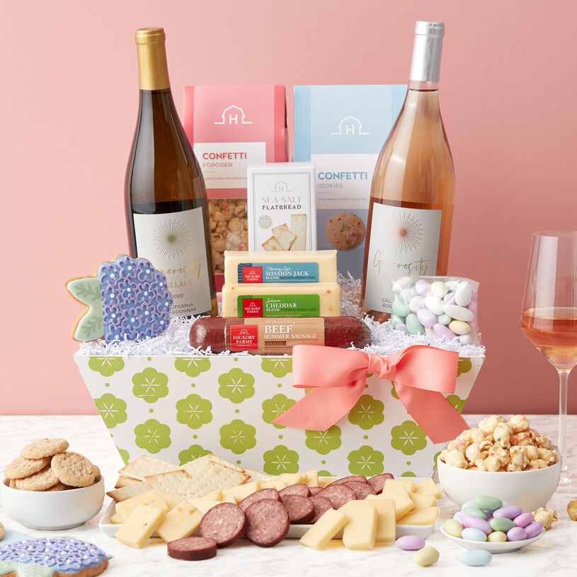 Springtime Treats & Wine Gift Basket