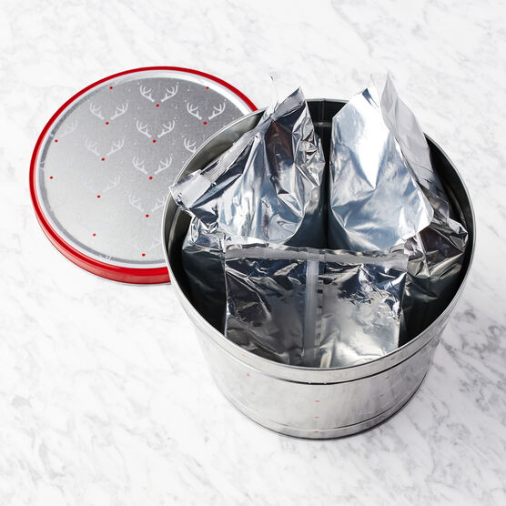  Merry Reindeer Popcorn Tin Interior