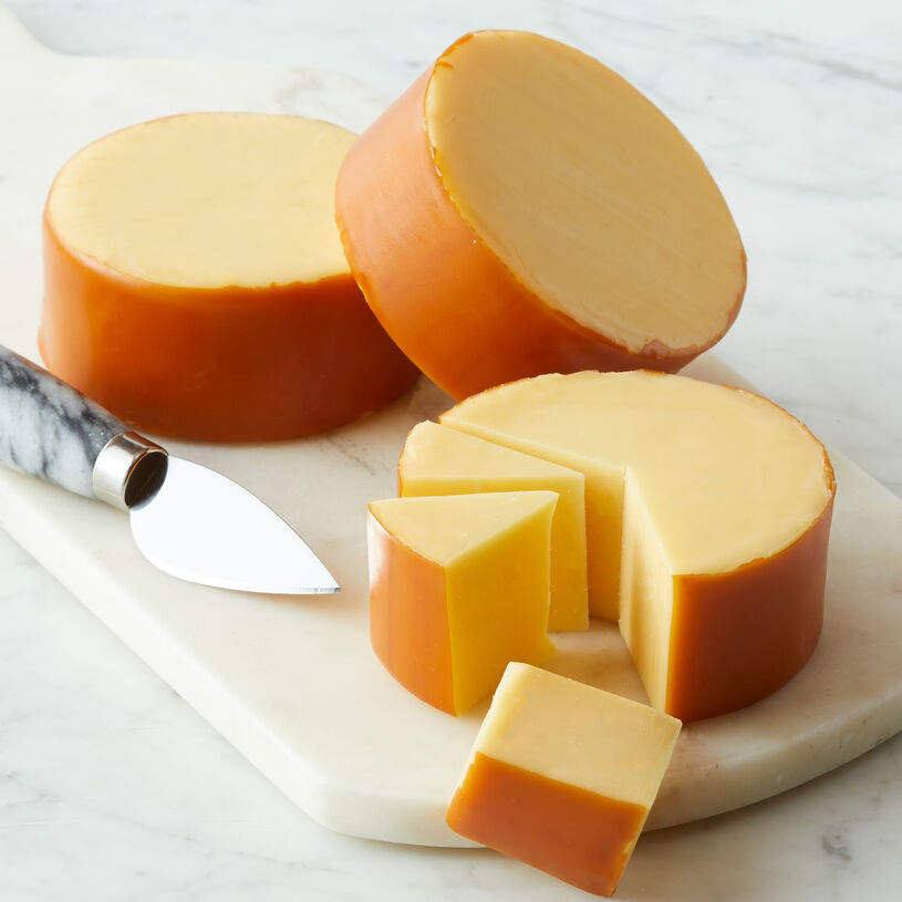Smoked Gouda Blend is a long-time fan favorite cheese that pairs perfectly with summer sausage and mustard for a hearty snack.