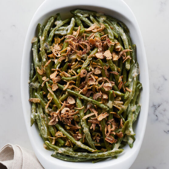 Our Premium Turkey Dinner includes Green Bean Casserole