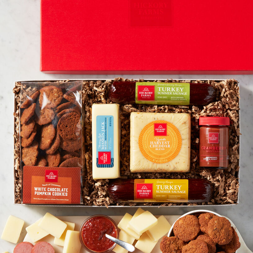 Share a taste of autumn flavors with this delicious gift box.