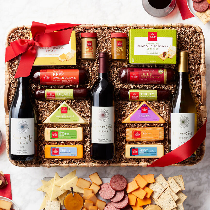 Grand Wine Party Gift Basket Hickory Farms