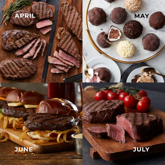 Alternate View of Grand Steakhouse Favorites - 12 Month Plan - Steak, Burgers, Ice Cream Truffles