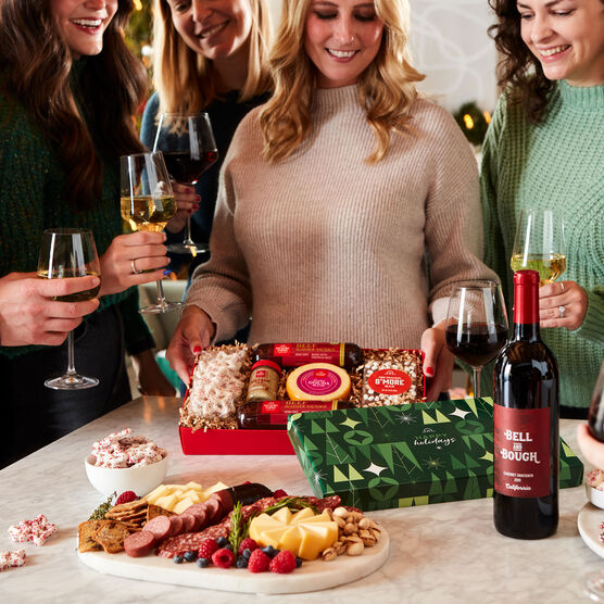 Happy Holiday’s Mailer Held By Model
