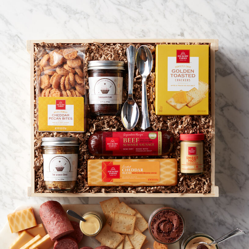 Our Wicked Good Gift Box is the best of both worlds featuring sweet and savory favorites