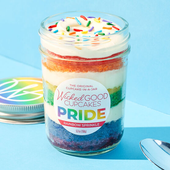 Pride Rainbow Sprinkle Cupcake Jar