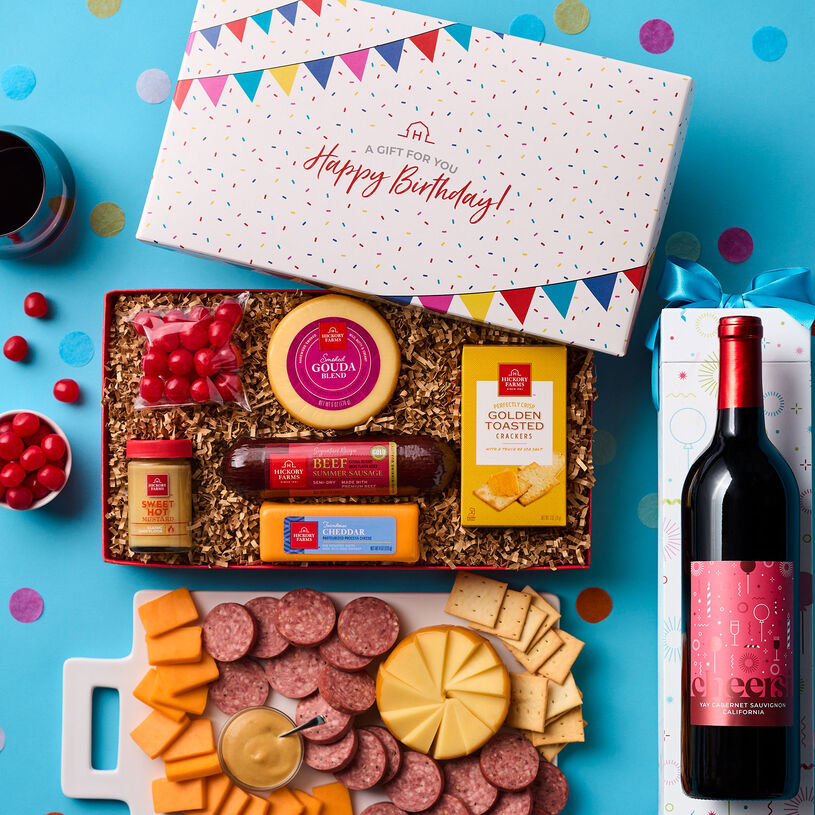 Birthday Treats & Wine Gift Set