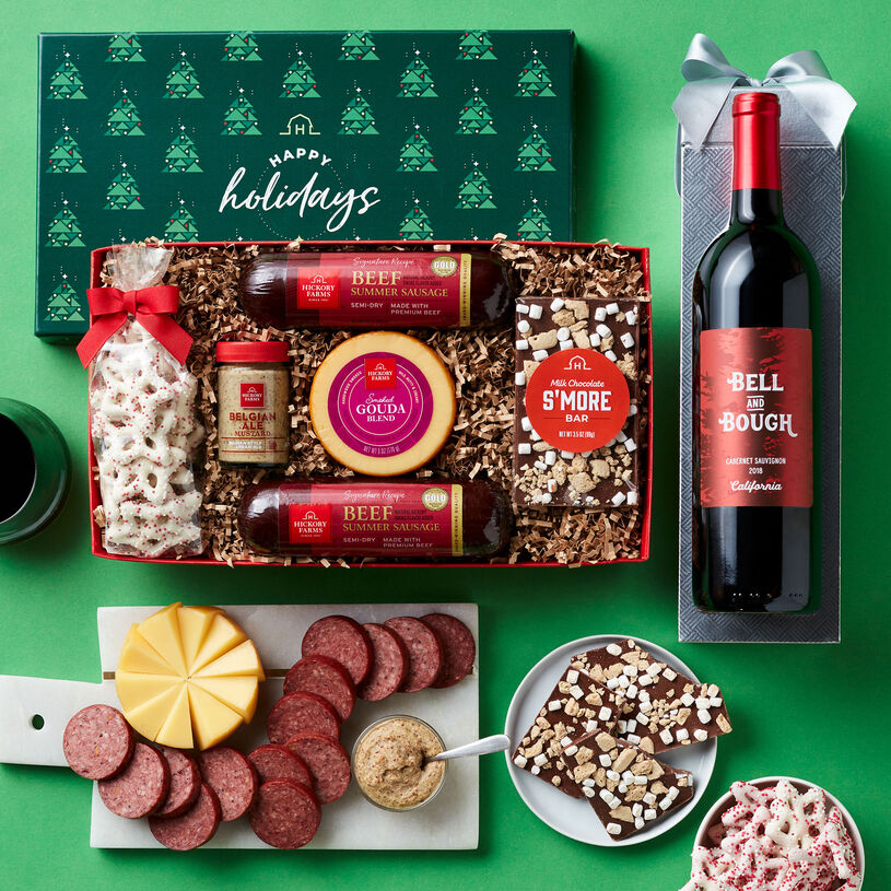 Happy Holiday Flavors & Wine Gift Set 