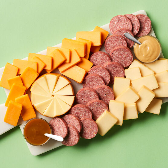 Happy Easter Summer Sausage & Cheese Gift Box Charcuterie