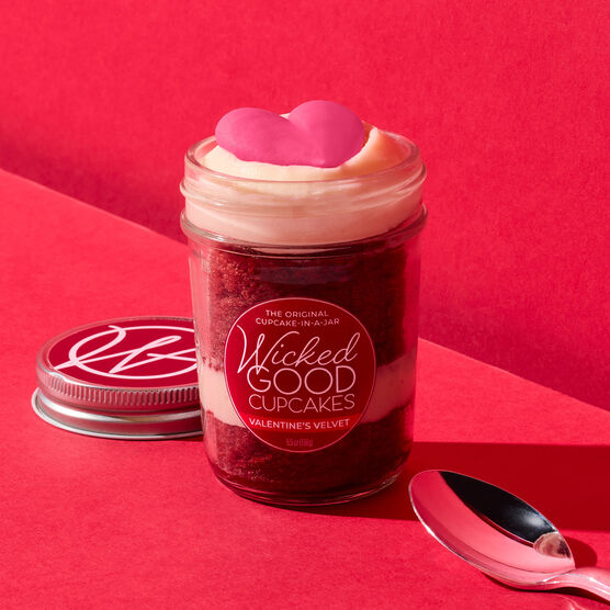 Valentine's Velvet Cupcake Jar 