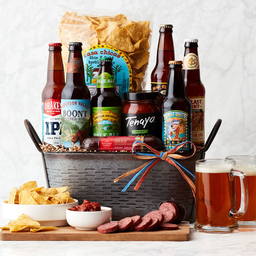This beer gift basket features a sampling of of beers from California's best breweries.