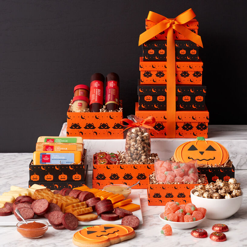 Spooky Snacks Halloween Gift Tower